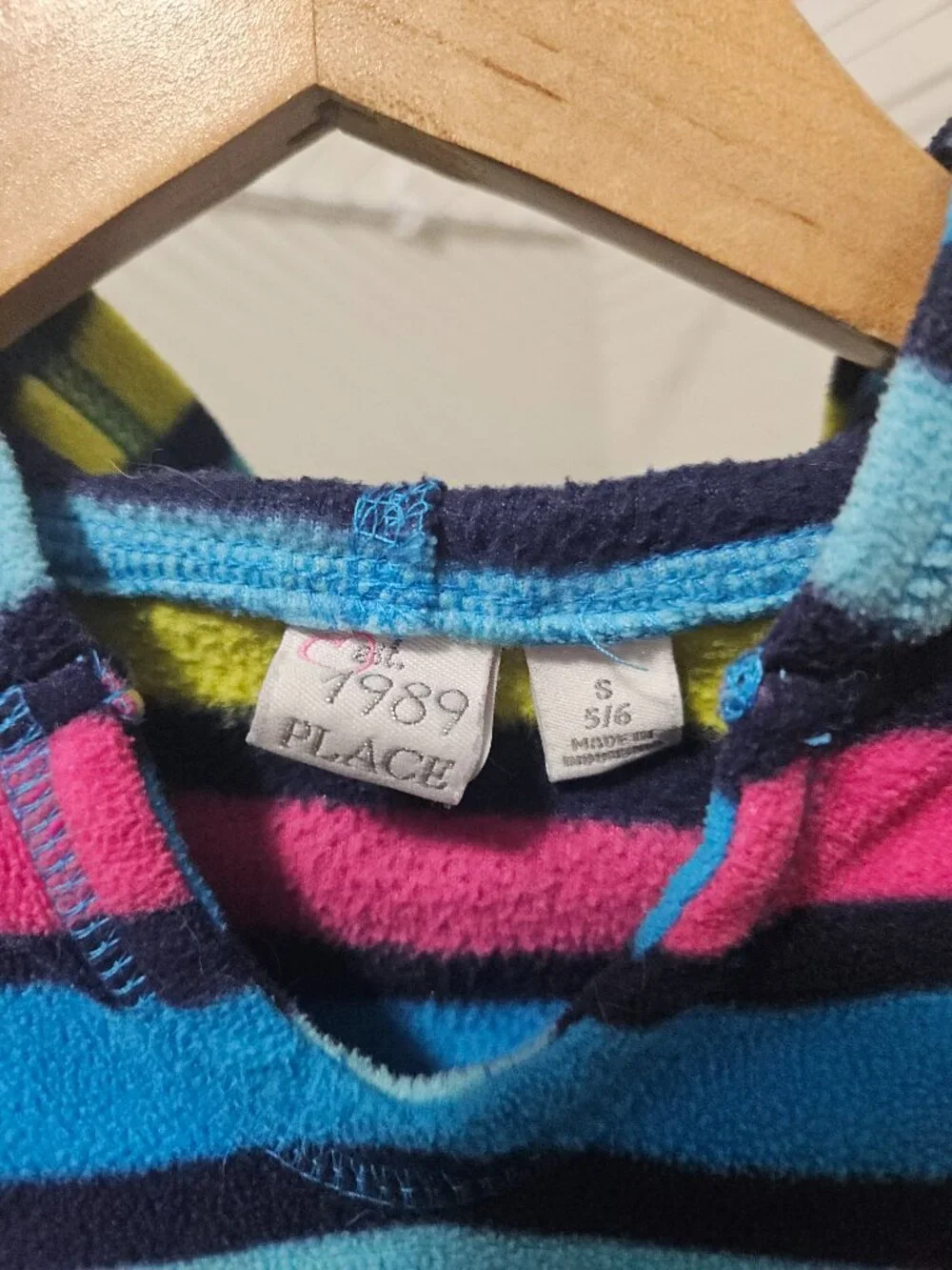 1989 Place Striped Fleece Hoodie